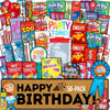 CRAVEBOX Birthday Care Package - 50 Count Assortment of Candy, Toys, Snacks, Cookies, and Chips for Party and College Kids Teens