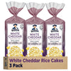 Quaker Large Rice Cakes, White Cheddar, 5.5 Oz, Pack Of 3