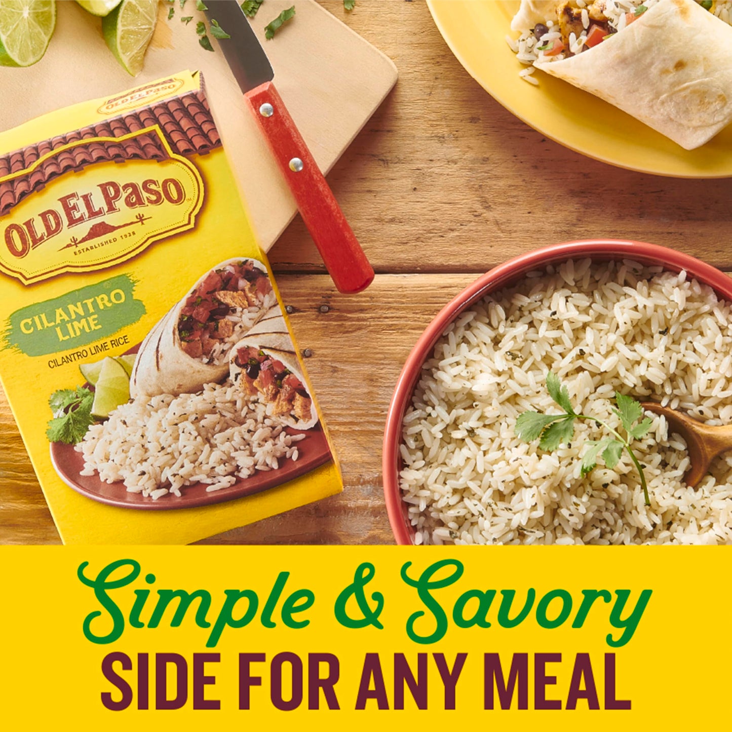 Old El Paso Cilantro Lime Seasoned Rice, Side Dish, 6.2 Oz