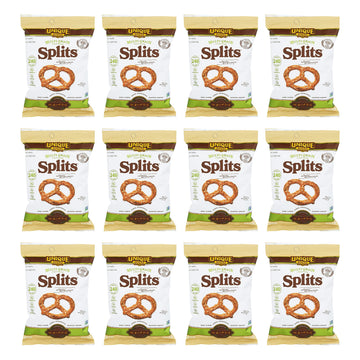 Unique Snacks Multi-Grain Splits Pretzel, Vegan Snack, OU Kosher, 2.12 Oz. Bag, Pack of 12