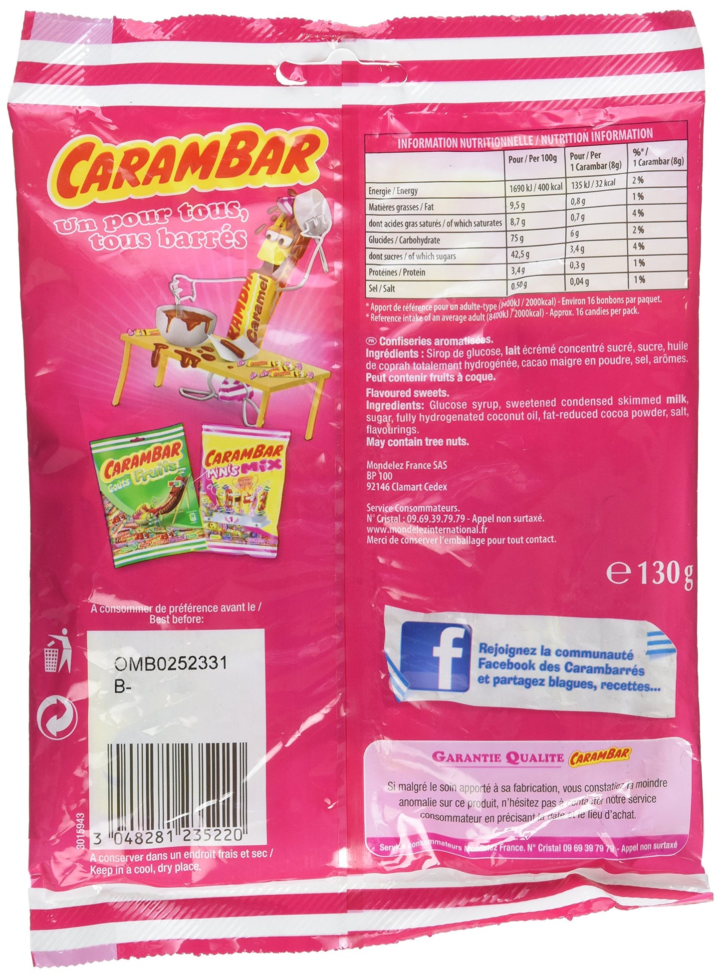 Carambar Candy In A Bag 130G (0.3 Oz), One