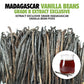 FITNCLEAN VANILLA 55 Organic Madagascar Vanilla Extract, Grade B Beans, Non-GMO, Bulk Dry Whole Pods, 55 Count