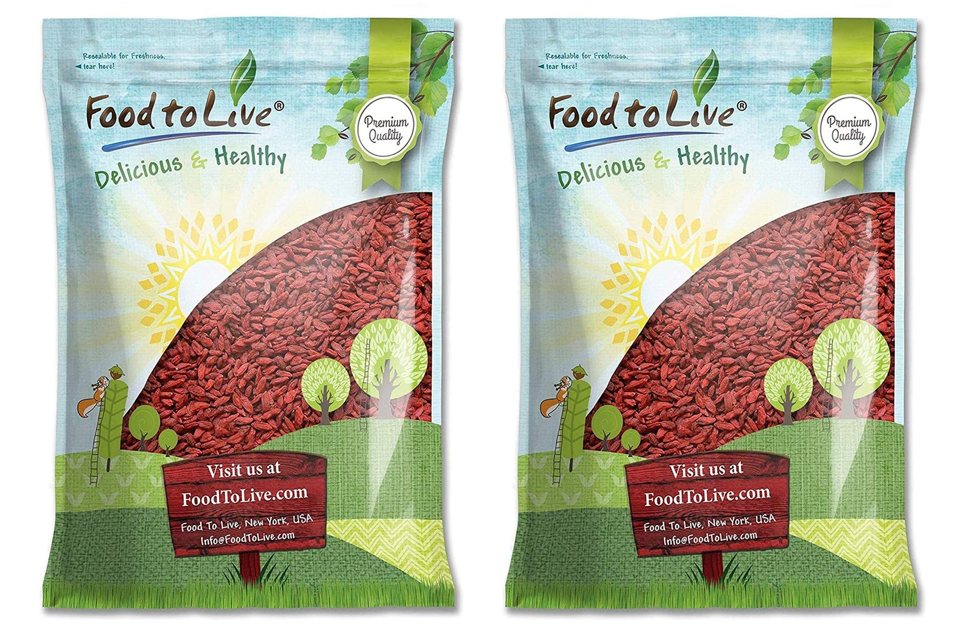 Food to Live Goji Berries, 12 Pounds - Sun-Dried, Large and Juicy, Unsweetened, Vegan, Bulk. High in Iron, Vitamins A, and C. Fr