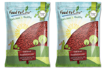 Food to Live Goji Berries, 12 Pounds - Sun-Dried, Large and Juicy, Unsweetened, Vegan, Bulk. High in Iron, Vitamins A, and C. Fr