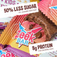 ZEEK BAR - Kids Protein Bars - 50% Less Sugar, 8g Protein - All Natural, Non-GMO, Gluten Free - Variety, 12 Count