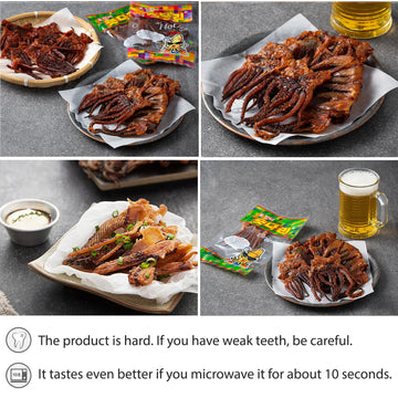 Sookwang K-Food Dried Squid Legs Only Legs Original Flavor Snack Sweet And Savory Seasoned (0.7Oz X 10 Packs) Chewy Calamari Kor