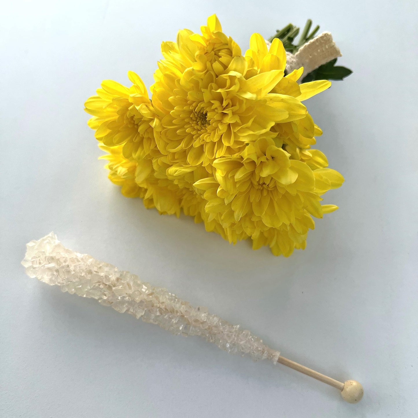 SweetGlob Classic Rock Candy Sticks, Sugar Rock Crystal Lollipops, Individually Wrapped, 18 Count, Clear White