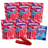 JOYRIDE Classic Strawberry Twists - 4oz 6-Pack Bundle with 2.5oz Glacial Peppermint Gum, Low Sugar Strawberry Flavor, Low Calori