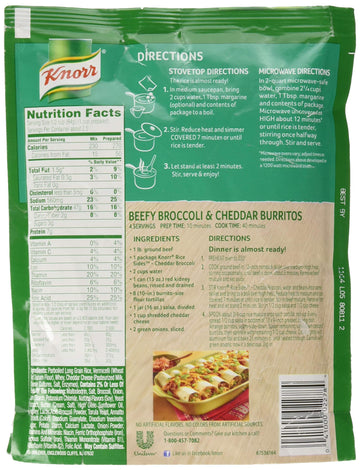 Knorr Rice Sides Dish, Cheddar Broccoli, 5.7 Oz, Pack Of 4