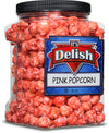Gourmet Pink Strawberry Colored Popcorn by Its Delish, 16 Oz Jumbo Container | Bulk Colorful Popcorn Snack - Fruity Flavored Ai