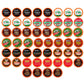 Two Rivers Coffee Hot Chocolate Pods Sampler, 52 Count, Compatible with K Cup Brewers, Coffee and Cocoa Variety