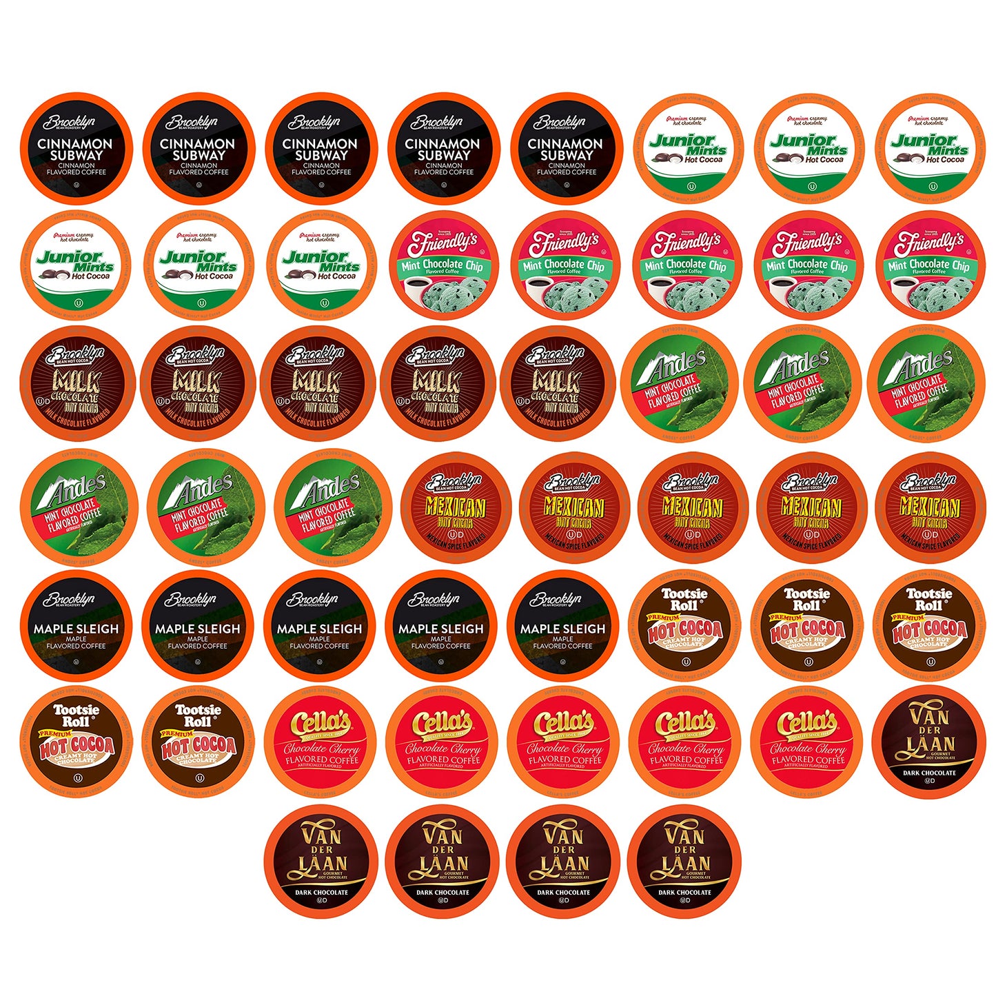 Two Rivers Coffee Hot Chocolate Pods Sampler, 52 Count, Compatible with K Cup Brewers, Coffee and Cocoa Variety