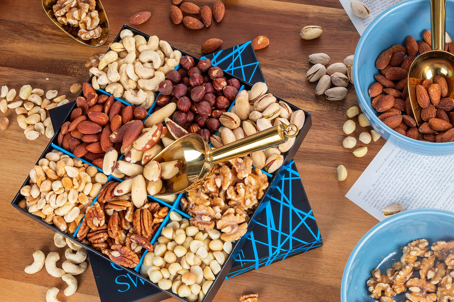 Nuts Gift Basket - Freshly Roasted And Natural Mixed Nut Gift Box - Gourmet Healthy Food Gift For Men/Women - Gourmet Gift, Heal