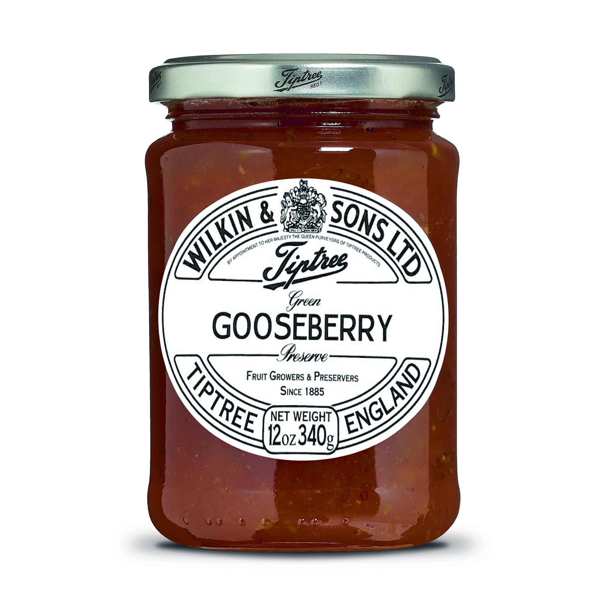 Tiptree Green Gooseberry Preserve, 12 Ounce Jars, Pack of 6, White