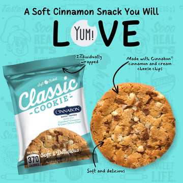Classic Cookie, Soft Baked Cookie, Cinnabon Cookie 3Oz, 8 Count Pack