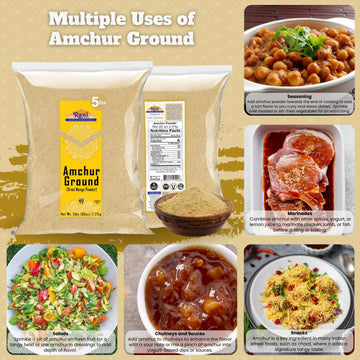 Rani Amchur Ground Powder Spice, 80oz (5lbs), All Natural, Vegan, Gluten Friendly, Non-GMO, Indian Origin