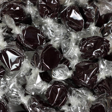 Black Licorice Flavored Taffy Chews by Its Delish, 5 lbs Bulk Bag - Individually Wrapped Gourmet Soft Fluff Taffies - Perfect T