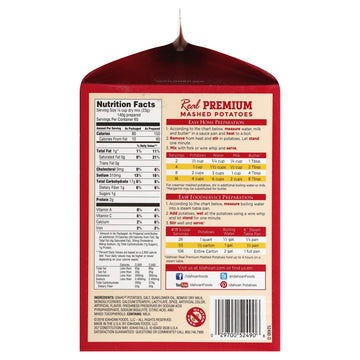Idahoan Real Premium Mashed Potatoes, Gluten-Free, 3.25 lb Carton (65 Servings), Model 314154