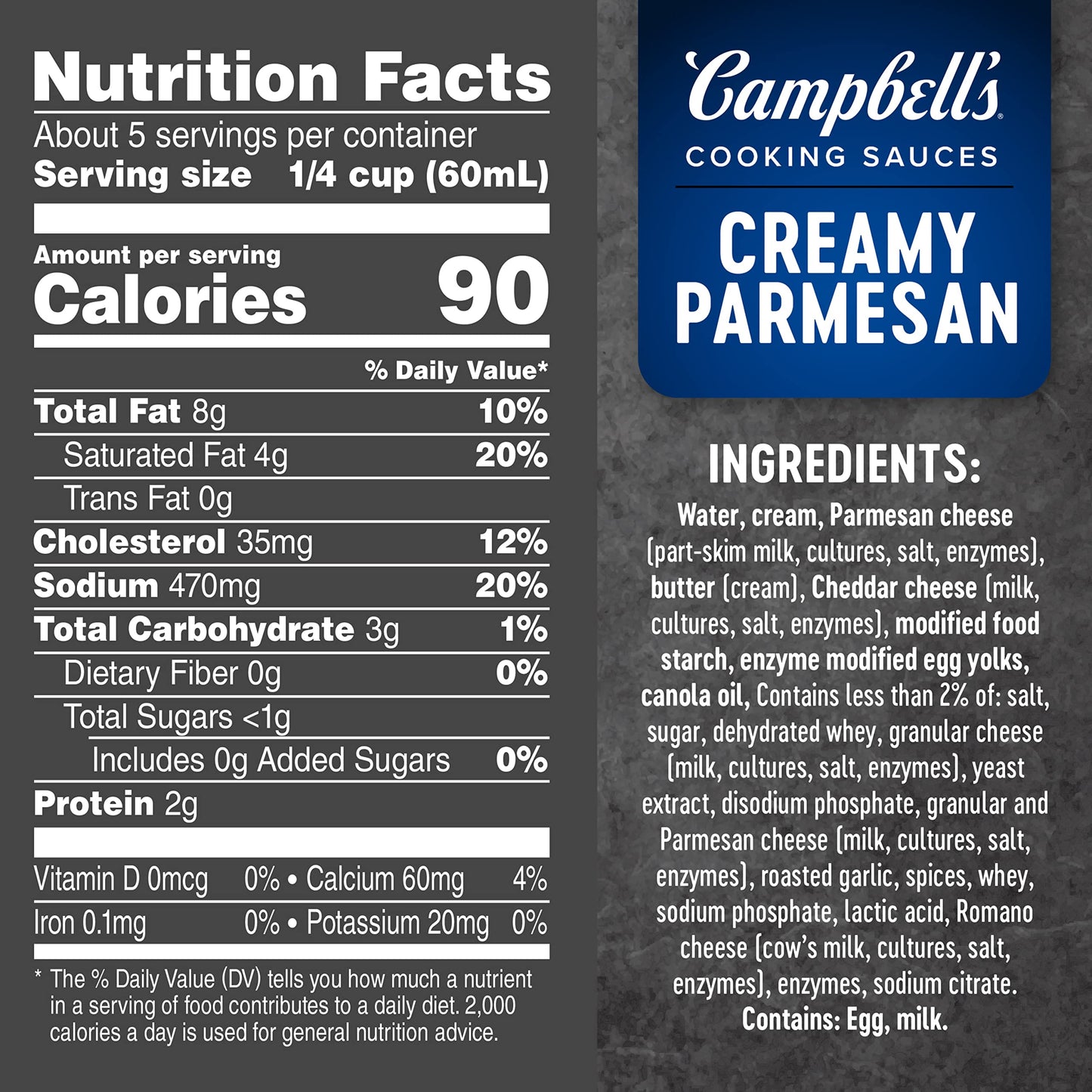 Campbell's Cooking Sauces, Creamy Parmesan Sauce, 11 Oz Pouch