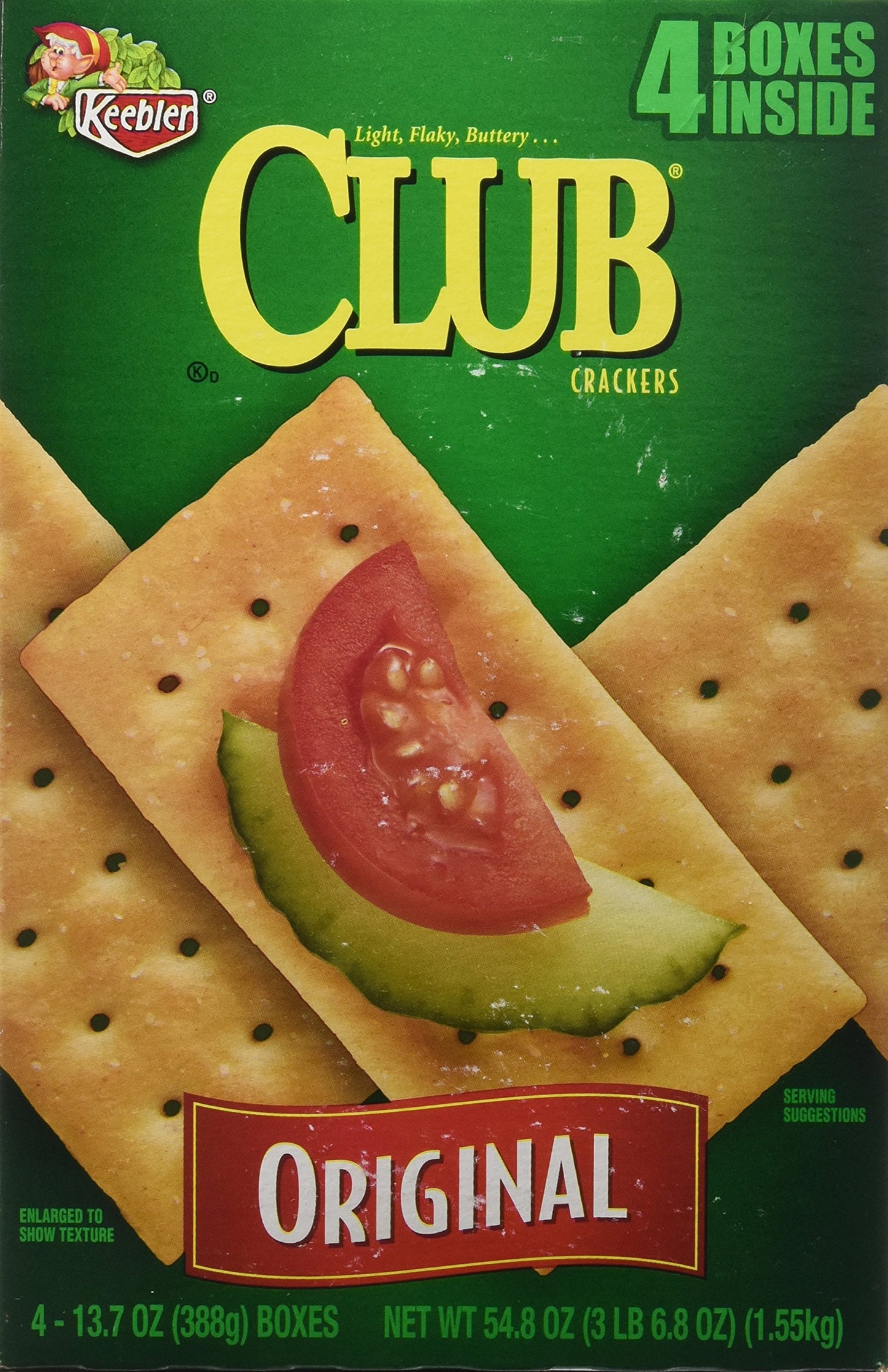 Keebler Original Club Crackers Four 13.7 Oz. Boxes