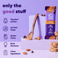 IQBAR Brain and Body Plant Protein Bars - Almond Butter Chip - 12 Count, Low Carb, High Fiber, Gluten Free, Vegan Snacks - Low S