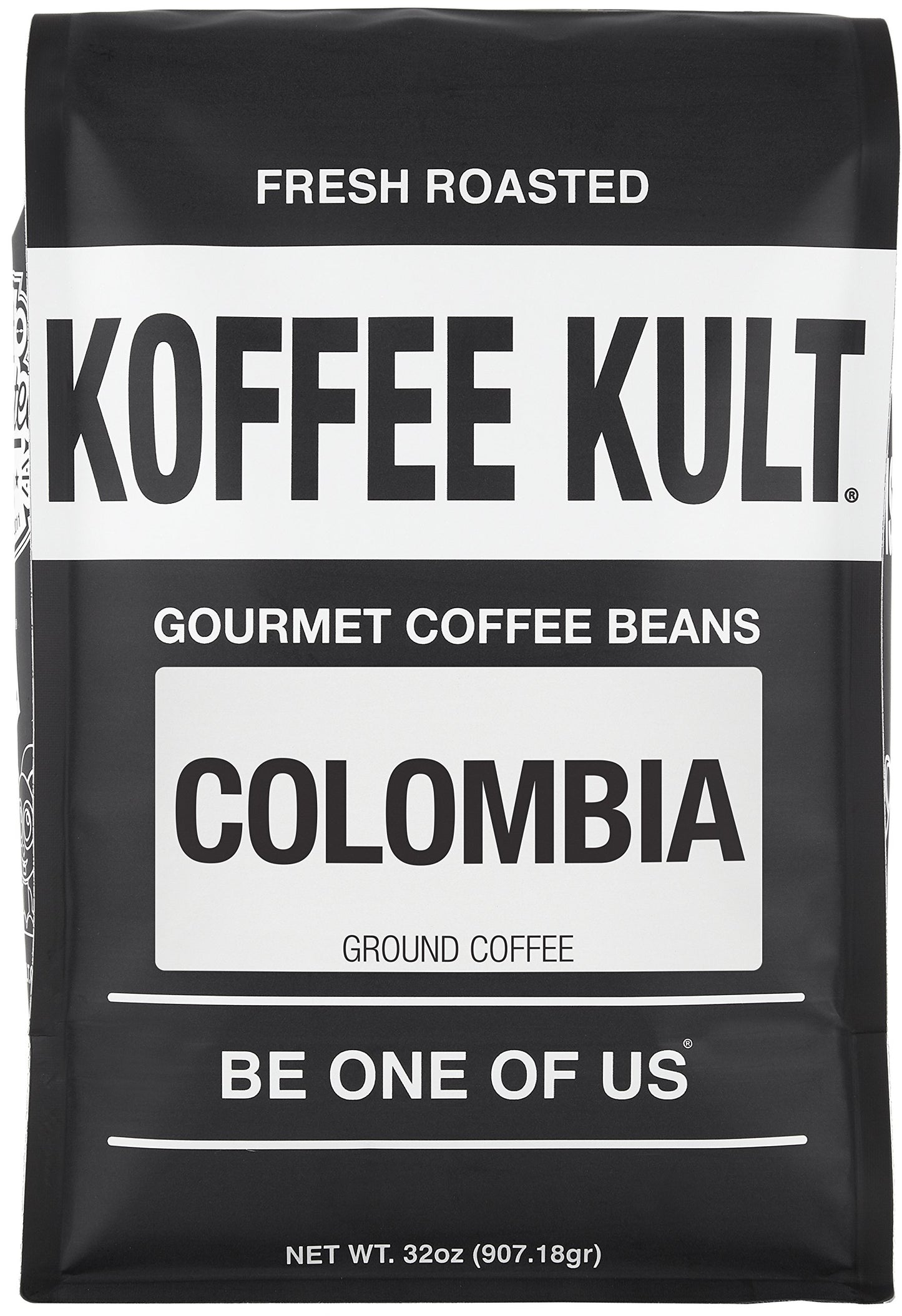 Koffee Kult Colombian Medium Roast Coffee Beans 100% Single Origin Colombia Arabica Whole Bean (Whole Bean, 32Oz)