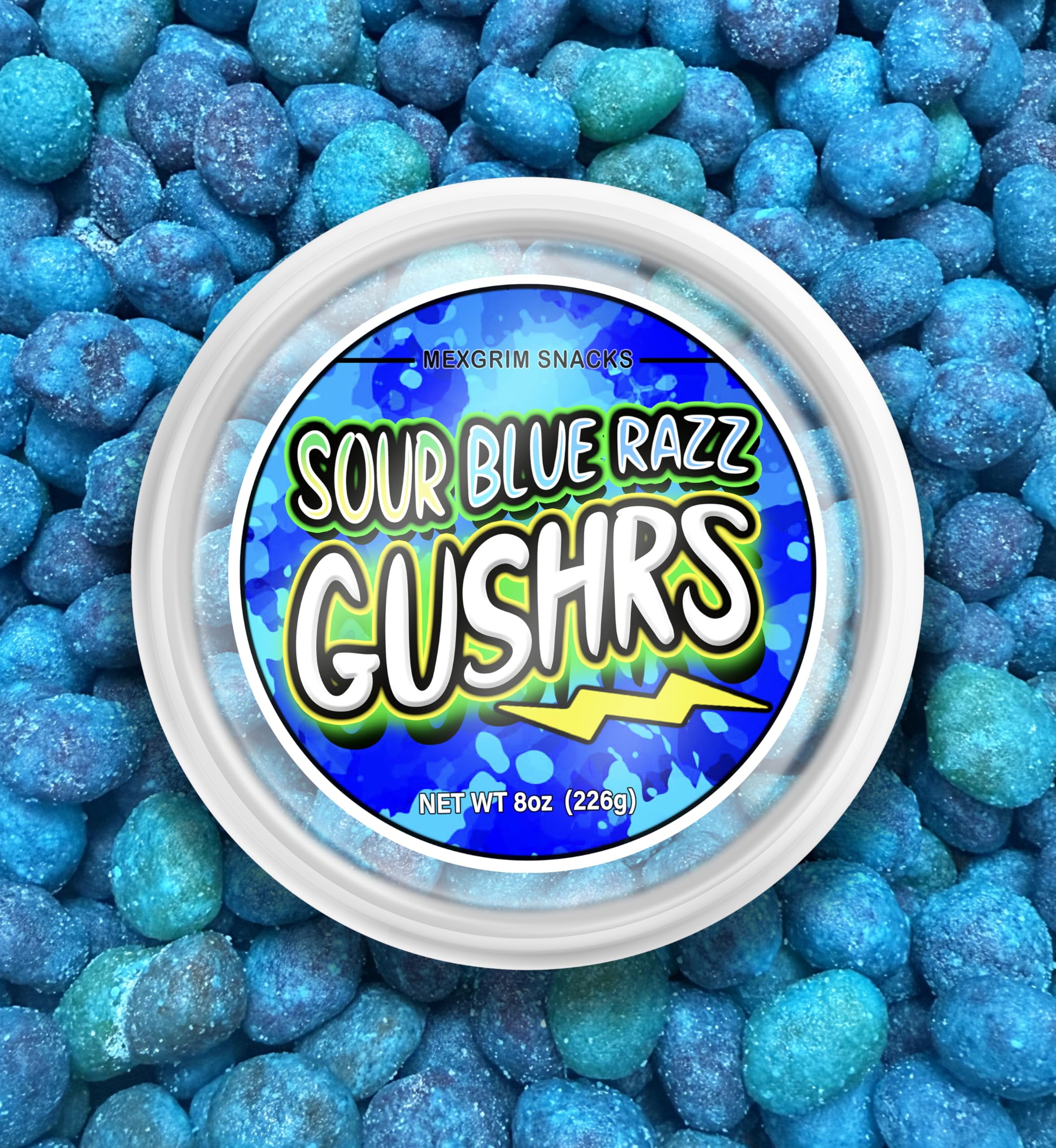 Blue Raspberry Sour Candy Gushers 8Oz Percect For Tiktok Candy Trend ...
