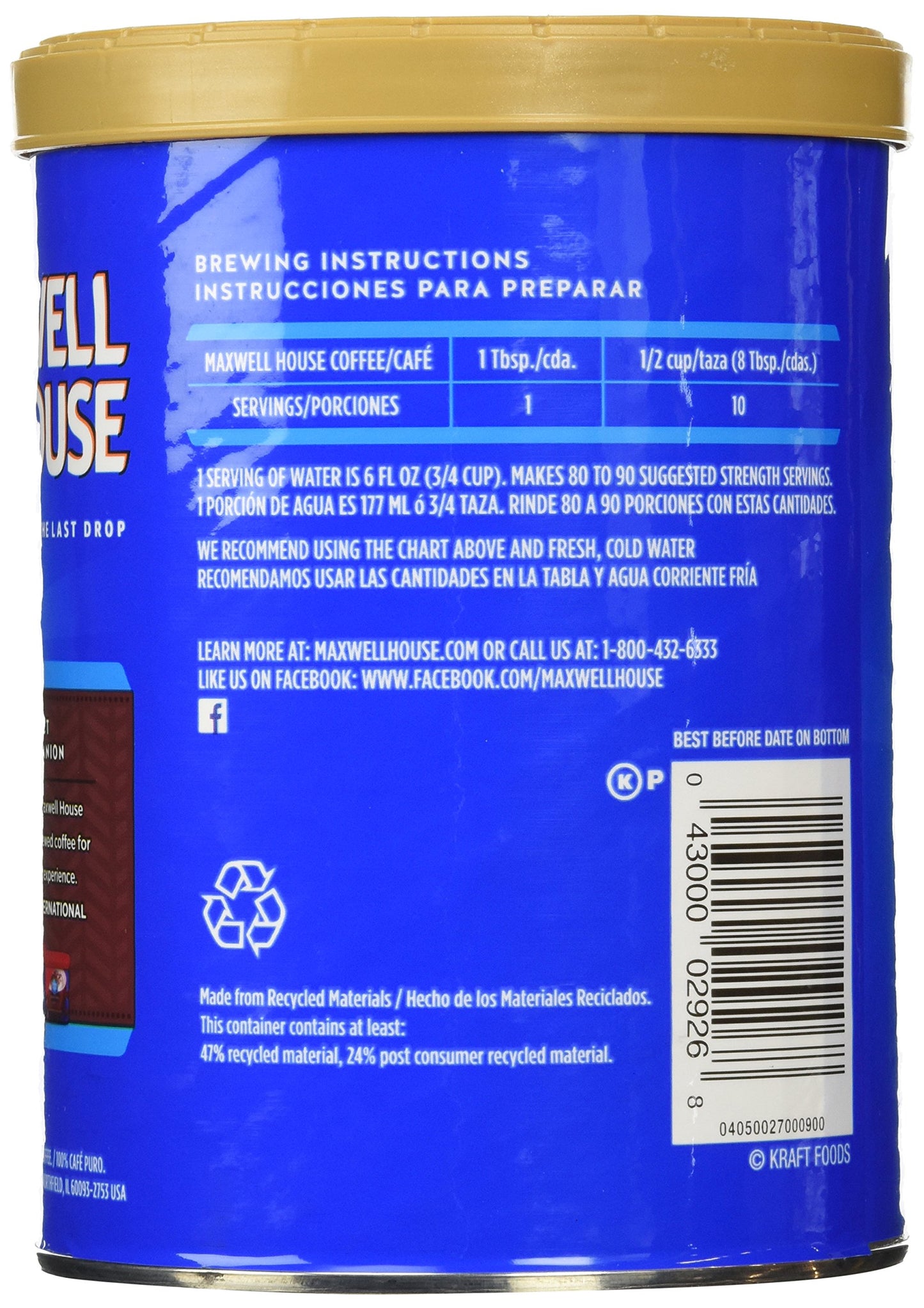 Maxwell House Colombian Ground Coffee (10.5Oz Bags, Pack Of 3)