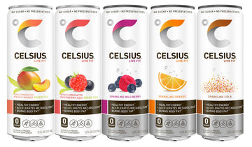 CELSIUS Fitness Drink 9-Flavor Variety Pack, Zero Sugar, 12 Fl Oz Slim Can (Pack of 12), Assorted Flavors