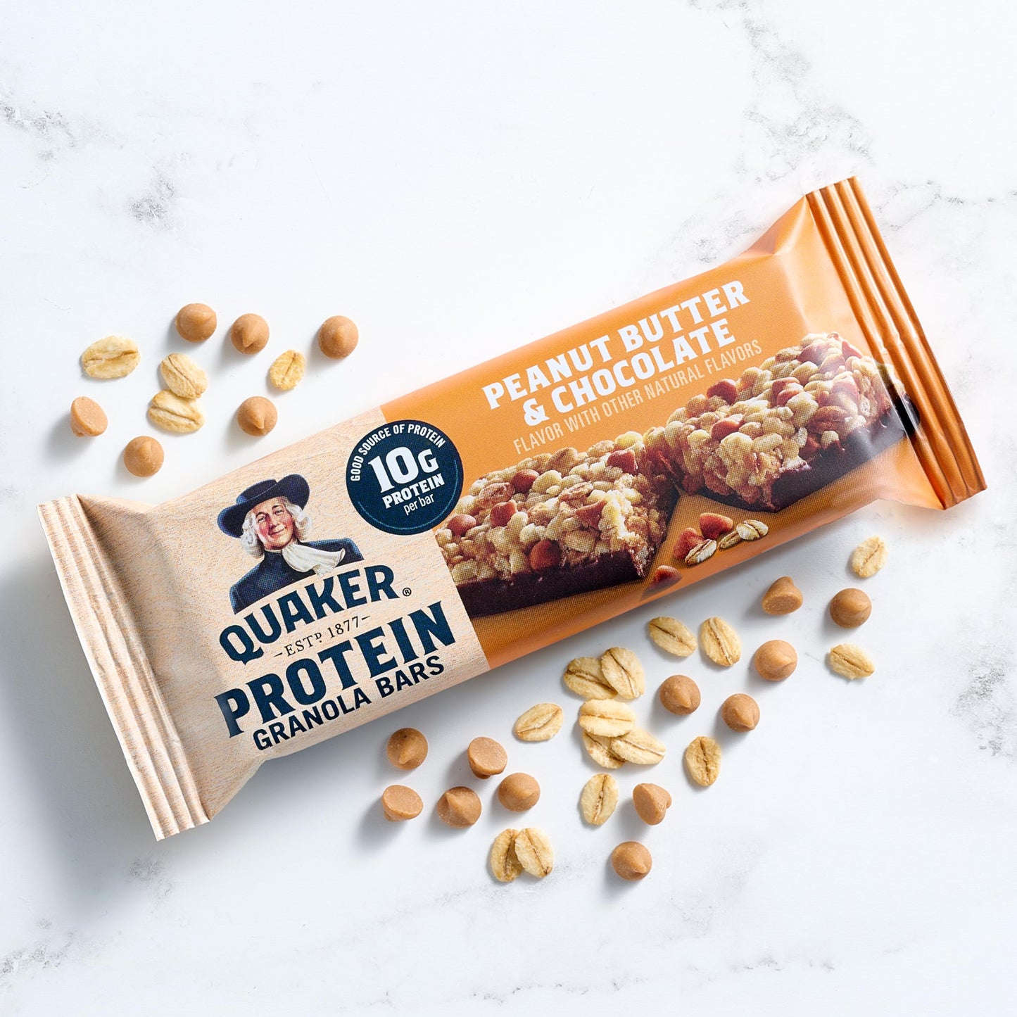 Quaker Protein Granola Bars  2 Flavor Variety Pack  10g Protein  1.41 oz Bars  20ct