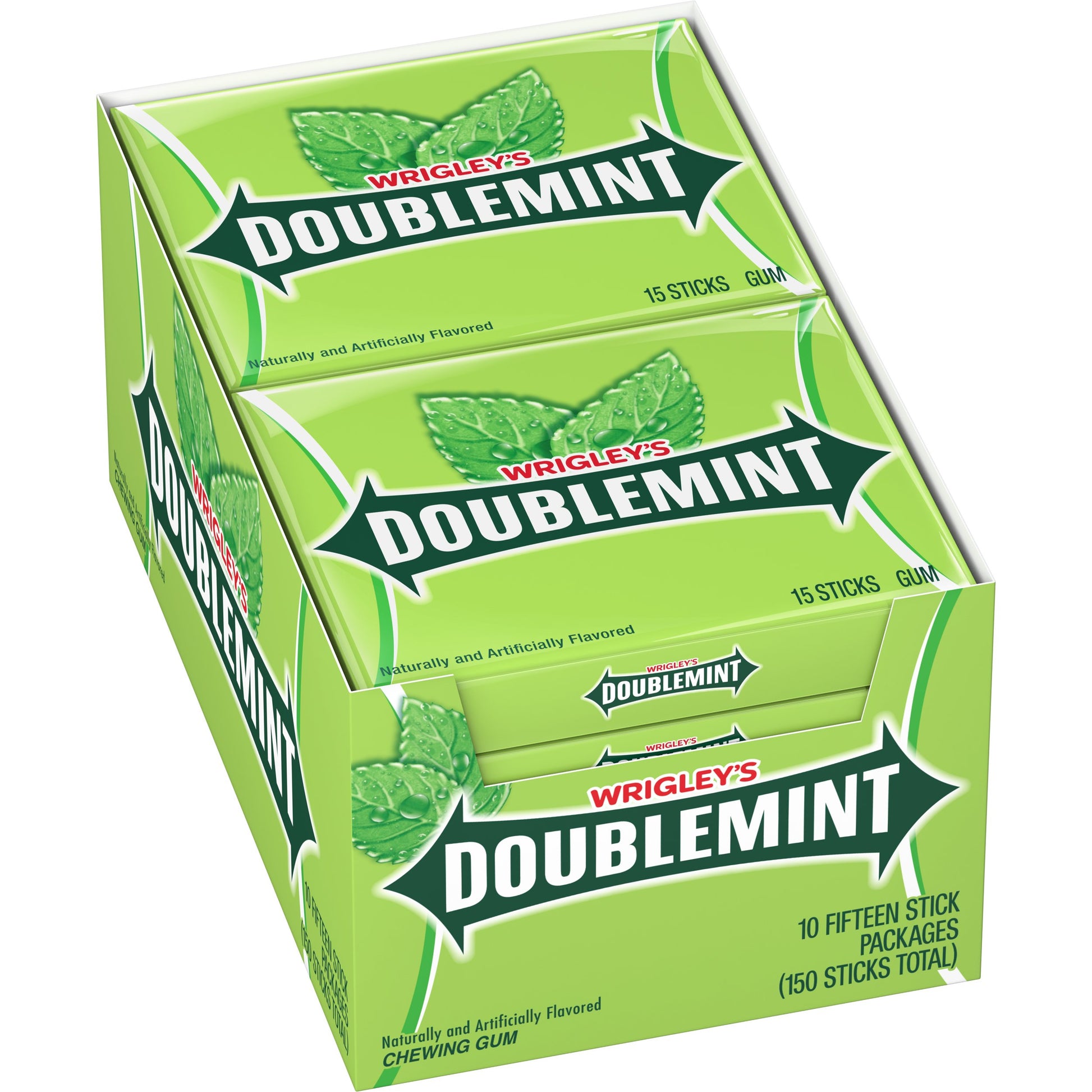 Doublemint Wrigley'S Doublemint Mint Gum Chewing Gum Bulk Pack, 15 Stick (Pack Of 10)