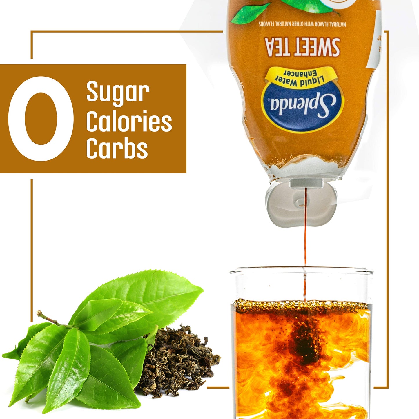 Splenda Liquid Water Enhancer Drops, Sugar Free, Zero Calorie, Natural Flavor, Concentrated Drink Mix, 3.11 Fl Oz Each Bottle (Sweet Tea, 1 Pack)