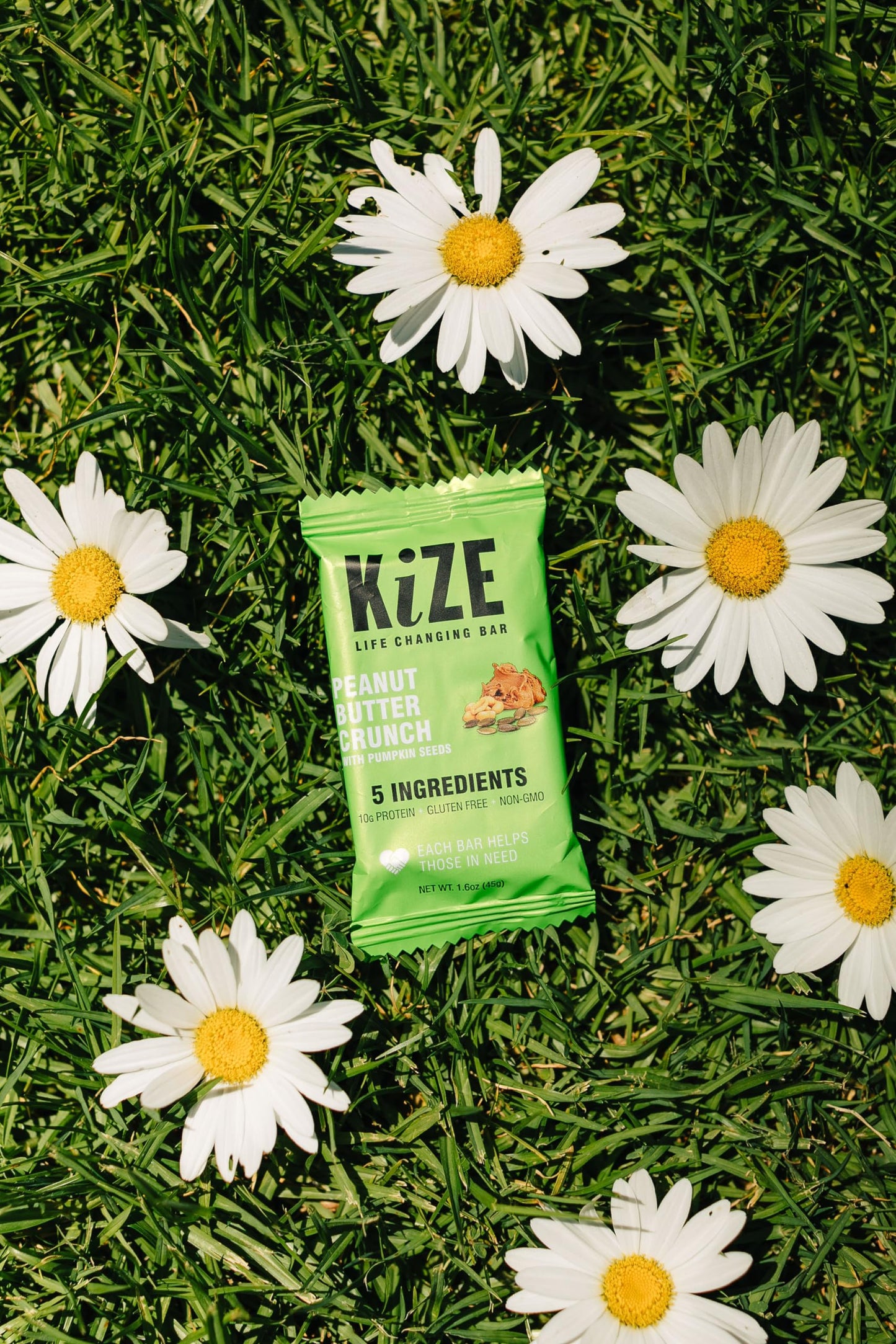 KiZE Energy Bars - Peanut Butter Crunch - Gluten Free, Non-GMO, 10g Protein - 10 Count