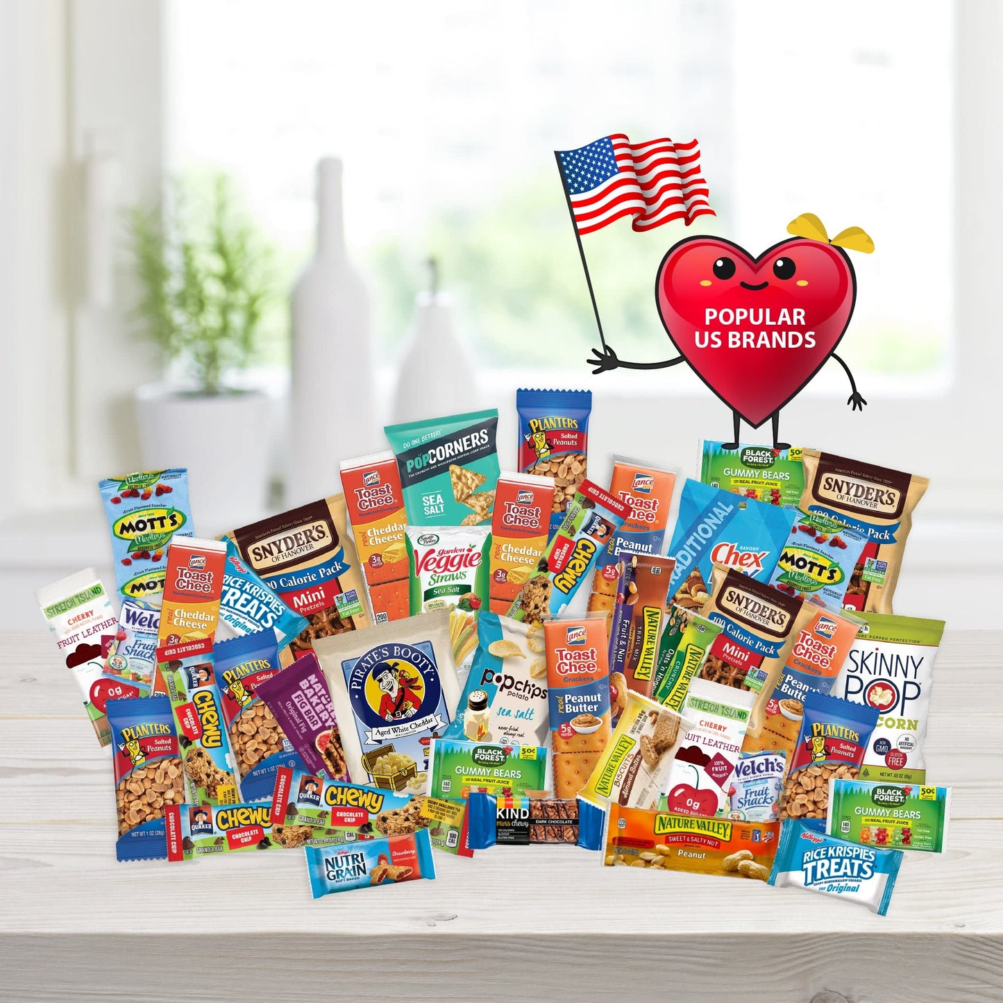 Gift A Snack - Holiday  Christmas Stocking Stuffer Healthy Snack Box Care Package + Greeting Card (40 Count) Birthday  Gift Basket  Nutritious Granola Breakfast Bars