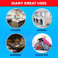Veska 95 Gallon Clear Trash Bags - Extra Large Garbage Bags with Ties, 25 Count, Ideal for Recycling and Heavy-Duty Use