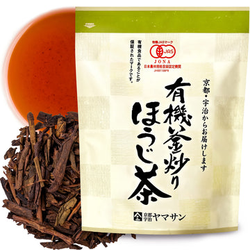 Yamasan Kyoto Uji Hojicha Tea, Roasted Green Tea, Low Caffeine, Jas Certified Organic, Japanese Tea, 150G Bag