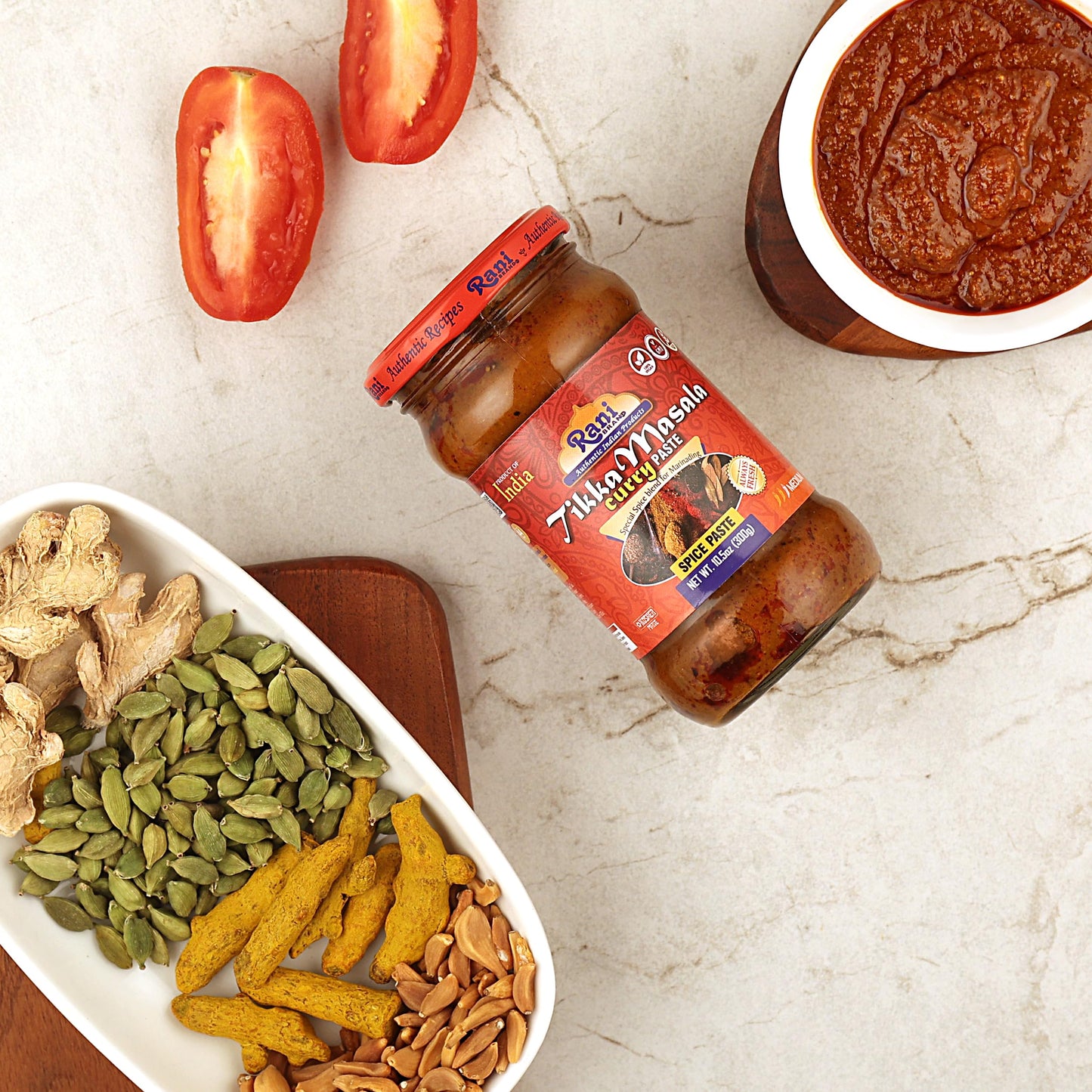 Rani Tikka Masala Cooking Spice Paste 10.5Oz (300G) Glass Jar, Pack Of 5+1 Free ~ No Colors | All Natural | Non-Gmo | Kosher | V