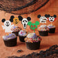 Ercadio 24 Pack Mouse Inspired Halloween Cupcake Toppers Glitter Mouse Ghost Pumpkin Cupcake Picksfor Halloween Theme Baby Showe