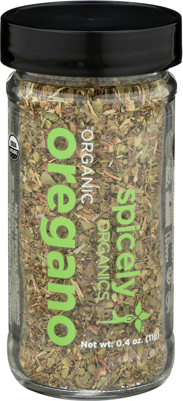 Spicely Organic Oregano 0.40 Ounce Jar Certified Gluten Free