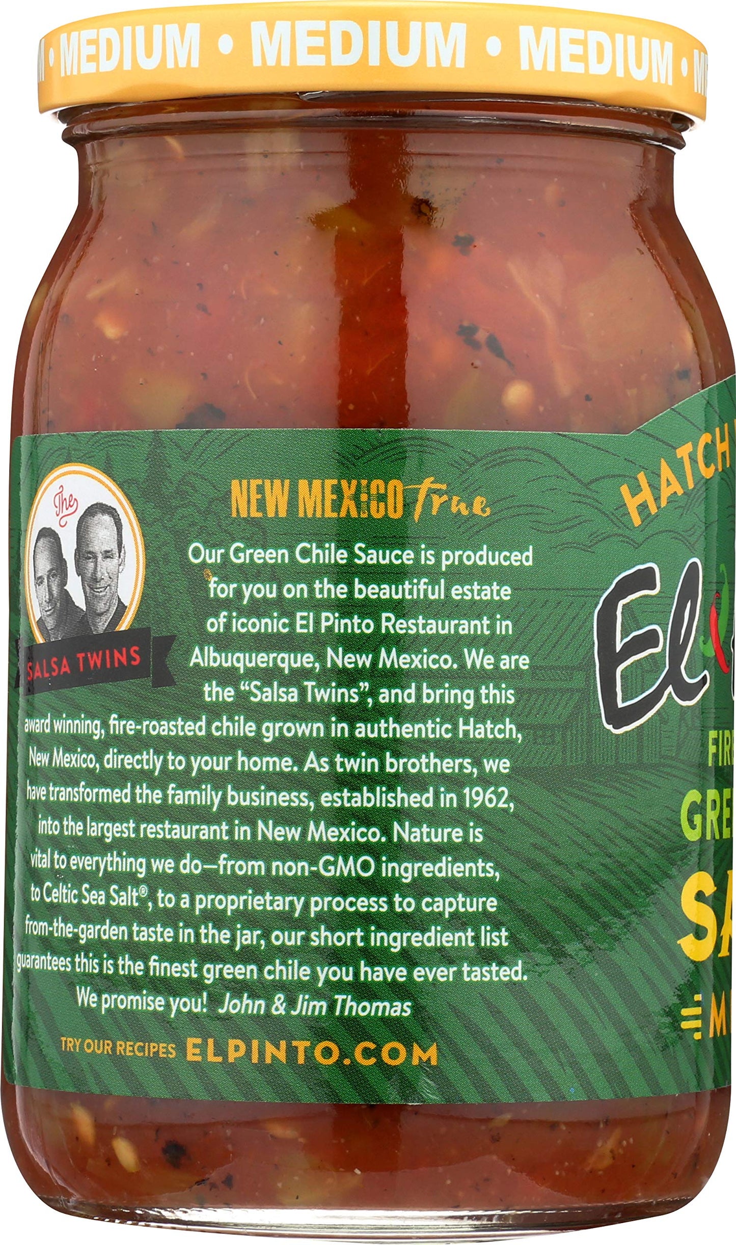 El Pinto Green Chile Sauce, Medium, 16 Ounce (Pack of 6)