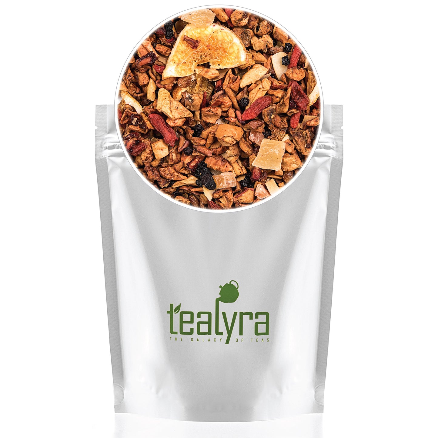 Tealyra Fruity Herbal Loose Leaf Tea - Mango, Goji Berries, Pineapple, Pomegranate - 8 Ounce - No Caffeine, Vitamin Rich