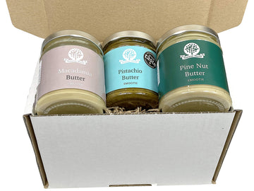 Nutural World Nut Butter Collection Set of 3 - Pistachio, Macadamia, Pine Nuts - 6 Oz (170g) - Pack of 1