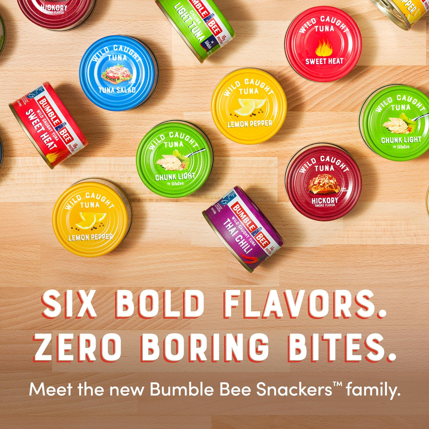 Bumble Bee Snackers - Tuna Salad, 3 oz Easy Open Can - 9g Protein per Serving - Wild Caught Skipjack Chunk Light Tuna Pack - No