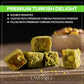 Eastanbul Turkish Delight Pistachio 8.8Oz Gourmet & Double Roasted Pistachios Filled, Turkish Delights Rich Pistachio Nuts Conte