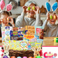 Easter Snack Brown Basket (50 Count) Filled With Treats, Candy, Peelable Gummies, Marshmallow Gummies, Bunny And More, Great Pac