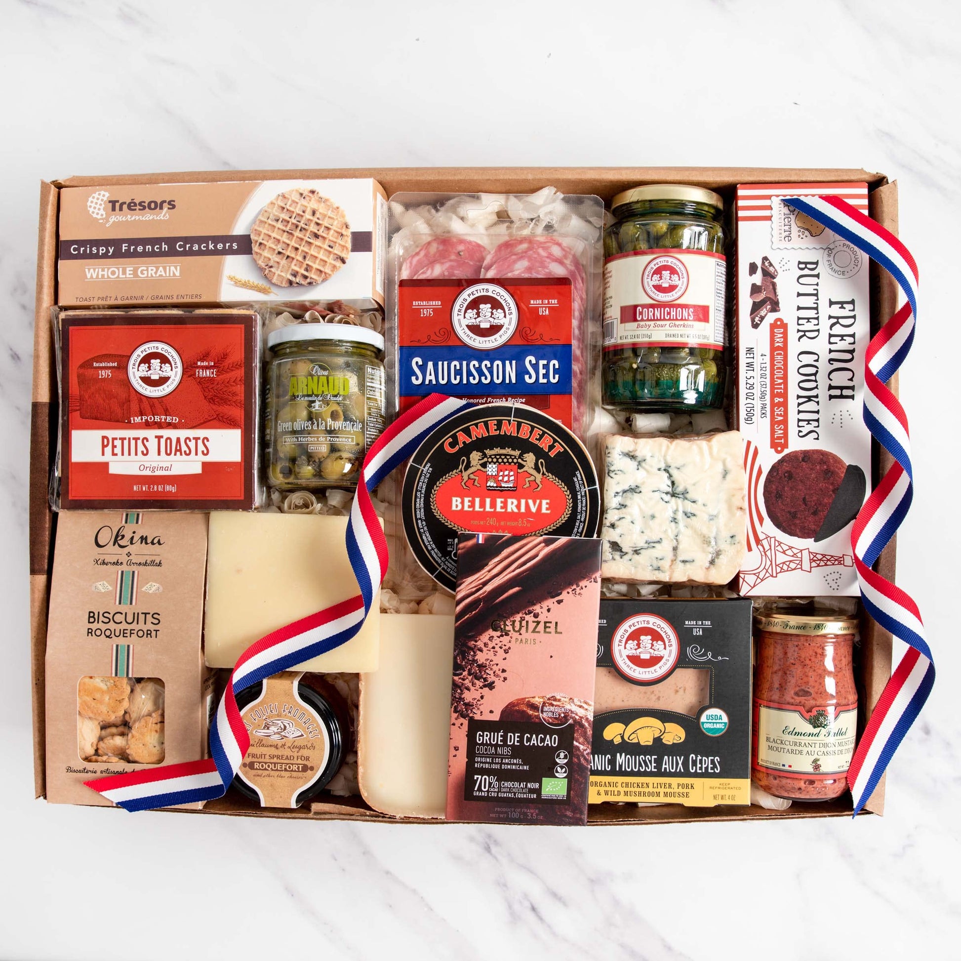Igourmet French Gourmet Premier Gift Basket - A French Cuisine LoverS Dream Gift Box Featuring French Cheeses  Meats  And Delicacies.