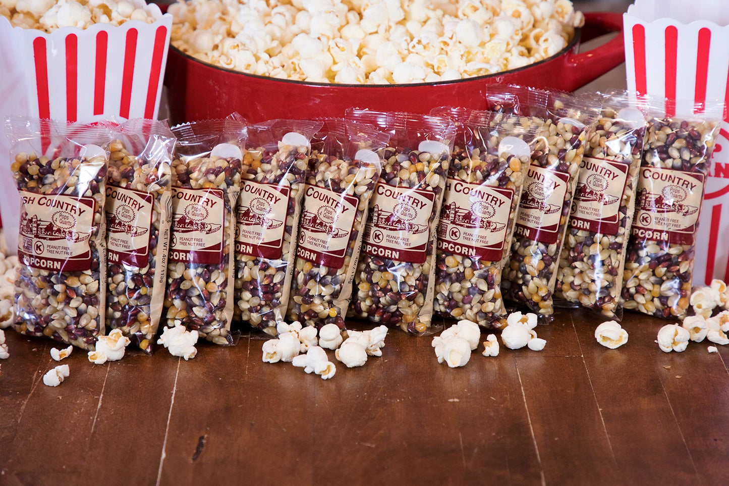 Amish Country Popcorn | 10-4 Oz Bags | Rainbow Popcorn Kernels | Old Fashioned, Non-Gmo And Gluten Free