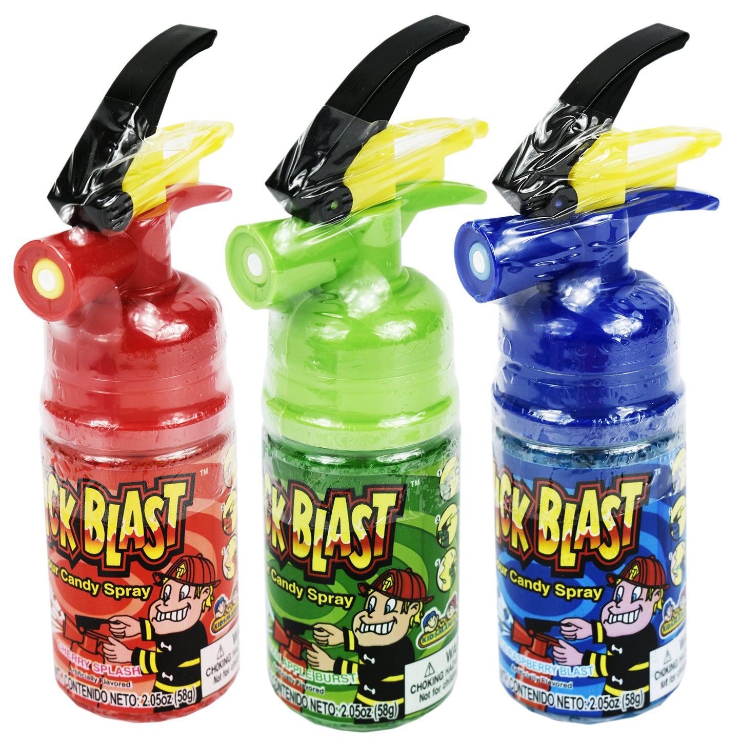 Set Of 3 - 2.05Oz Assorted Quick Sour Blast Candies! Perfect For Movie Night, Feild Trips, Road Trips And More!