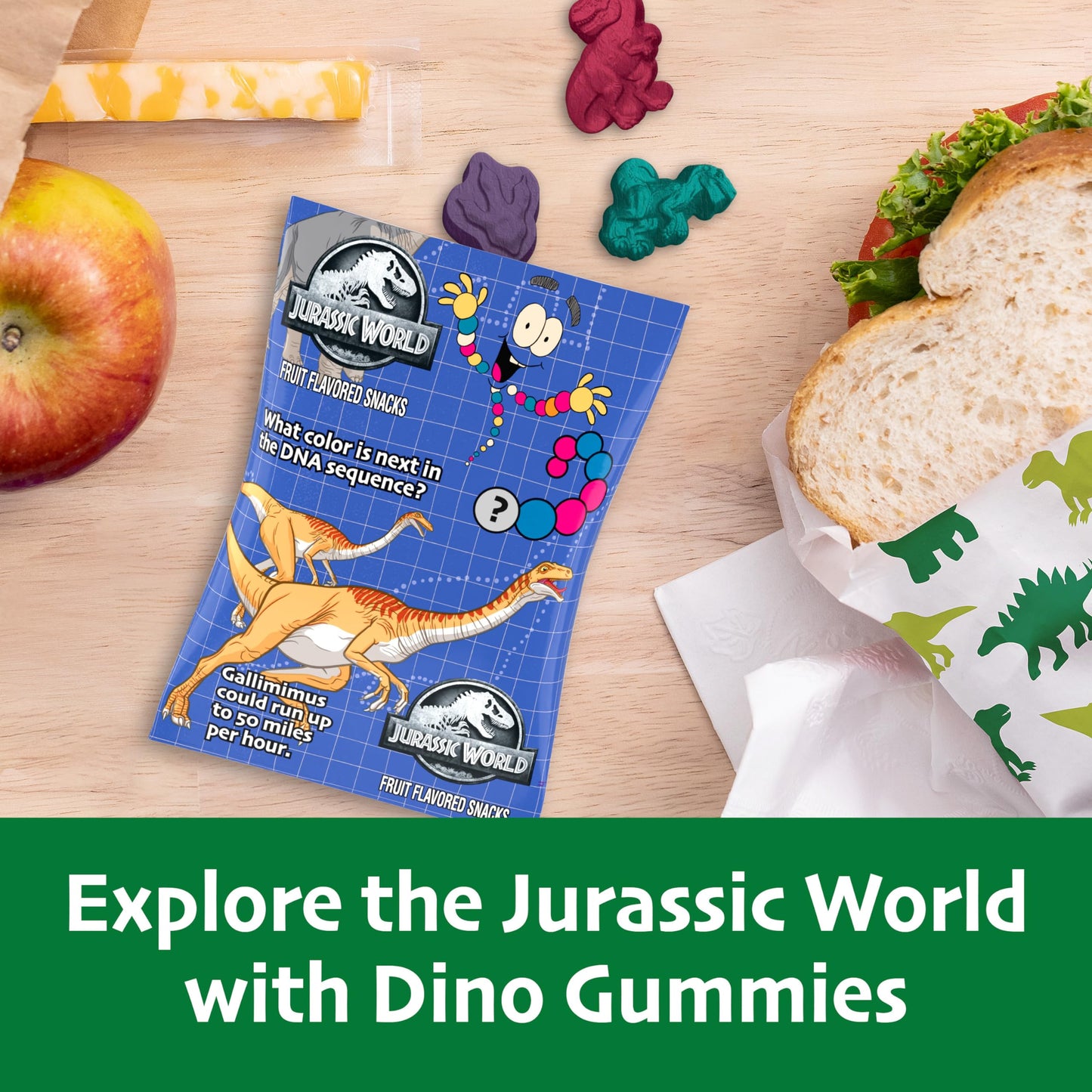 Betty Crocker Jurassic World Fruit Flavored Snacks, Gluten Free, 10 Ct, 8 oz Pack