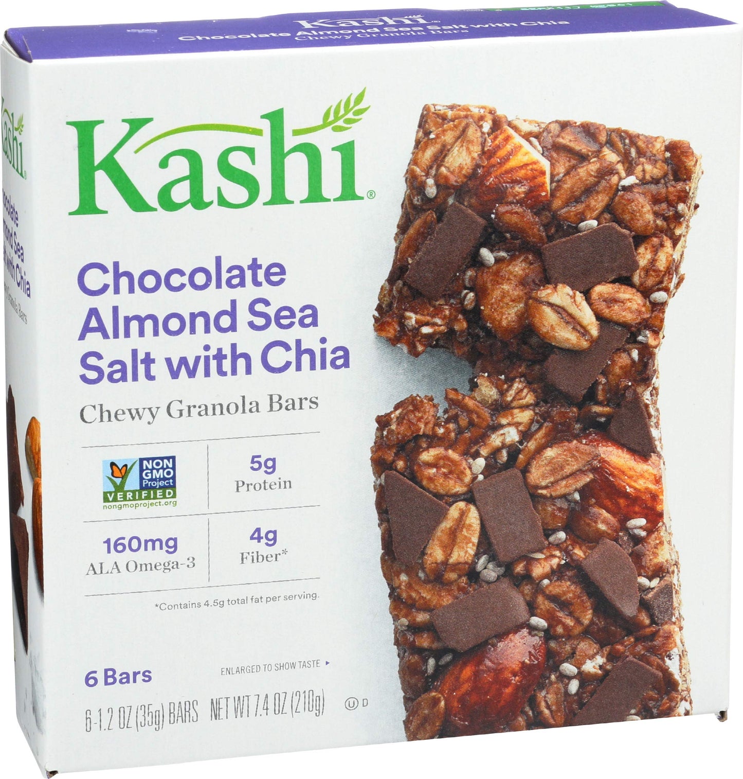 Kashi Chewy Granola Bars, Chocolate Almond And Sea Salt With Chia, 7.4 Oz
